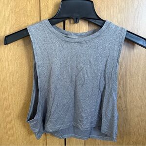 Women’s Lululemon Grey Cropped Muscle Tank Top